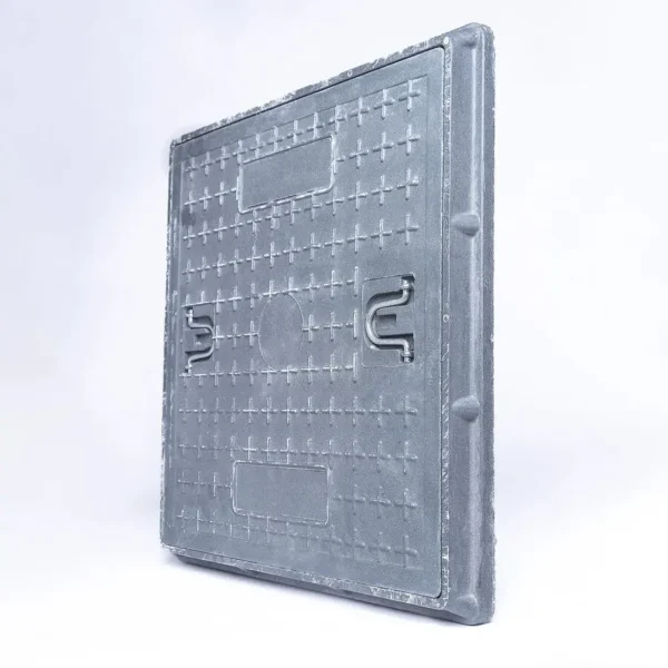 Tapa de registro compuesta 60×60" (152×152 cm) cuadrada FRP reforzada D400