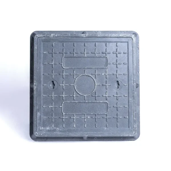 Tapa de registro compuesta reforzada 40×40" (101×101 cm) cuadrada FRP industrial D400