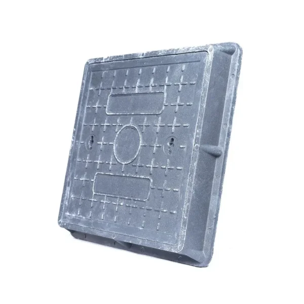 Tapa de registro compuesta reforzada 40×40" (101×101 cm) cuadrada FRP industrial D400
