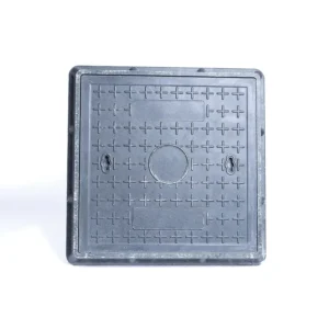 Tapa de registro compuesta reforzada 50×50" (127×127 cm) cuadrada FRP D400 industrial