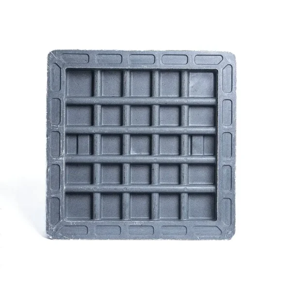 Tapa de registro compuesta reforzada 50×50" (127×127 cm) cuadrada FRP D400 industrial