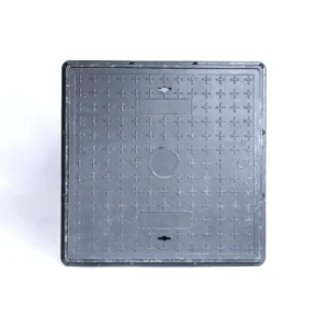 Tapa de registro compuesta reforzada 70×70" (178×178 cm) cuadrada FRP D400 industrial