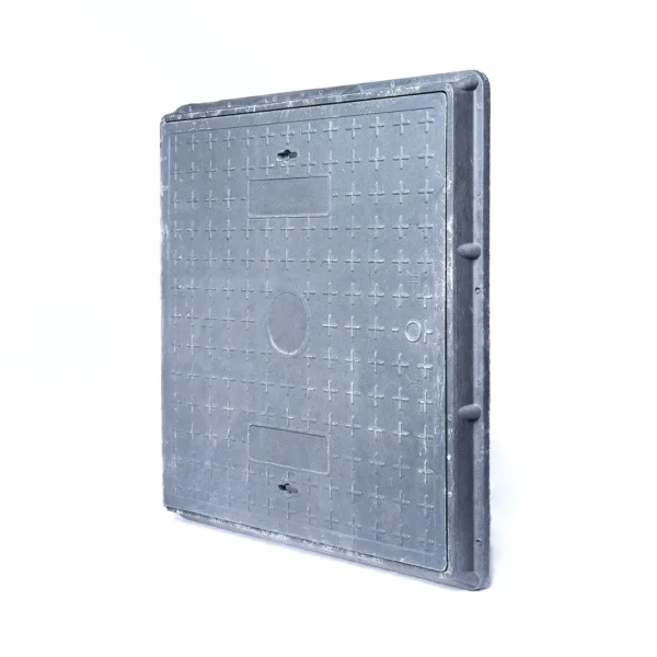 Tapa de registro compuesta reforzada 70×70" (178×178 cm) cuadrada FRP D400 industrial